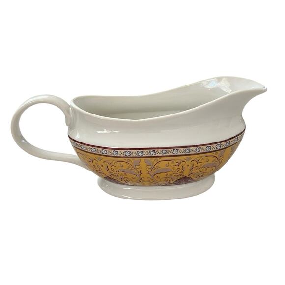 American Atelier Bombay Gravy Boat Dish #5042 Stoneware EUC